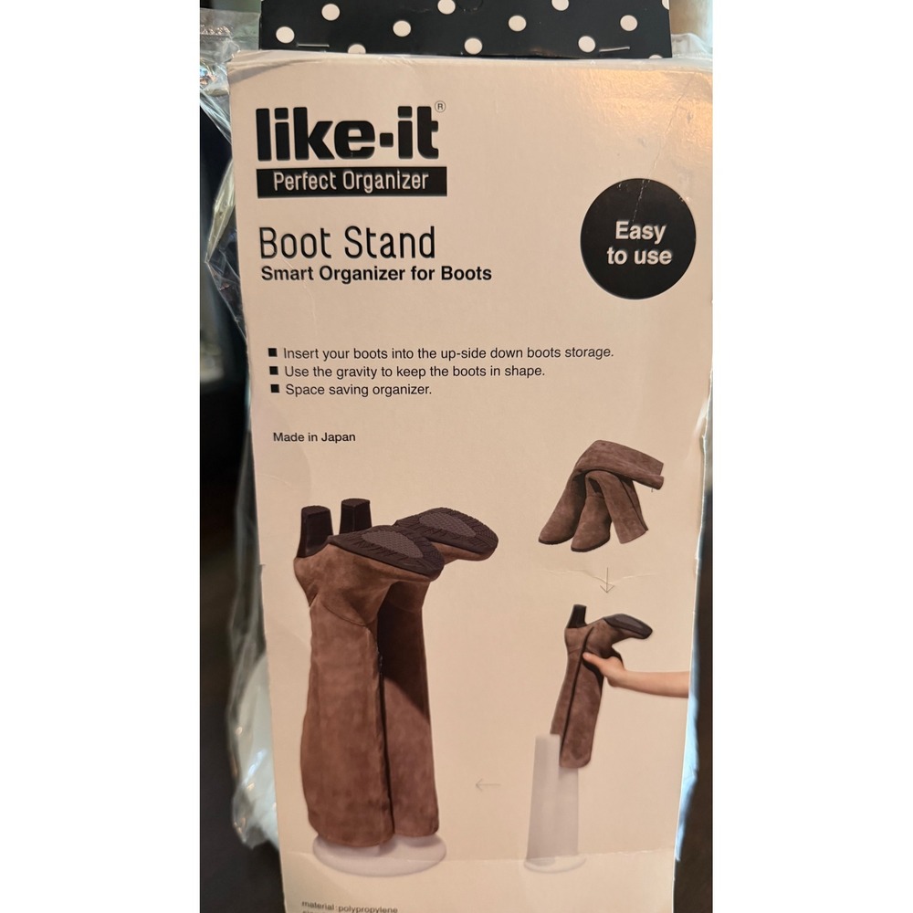 Like-it Perfect Organizer Boot Stand Smart Storage White Made in Japan NIB - Picture 1 of 4
